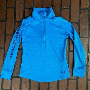 Under Armour 1/4 Zip Heat Gear Loose Fit Pullover Youth Boys Small